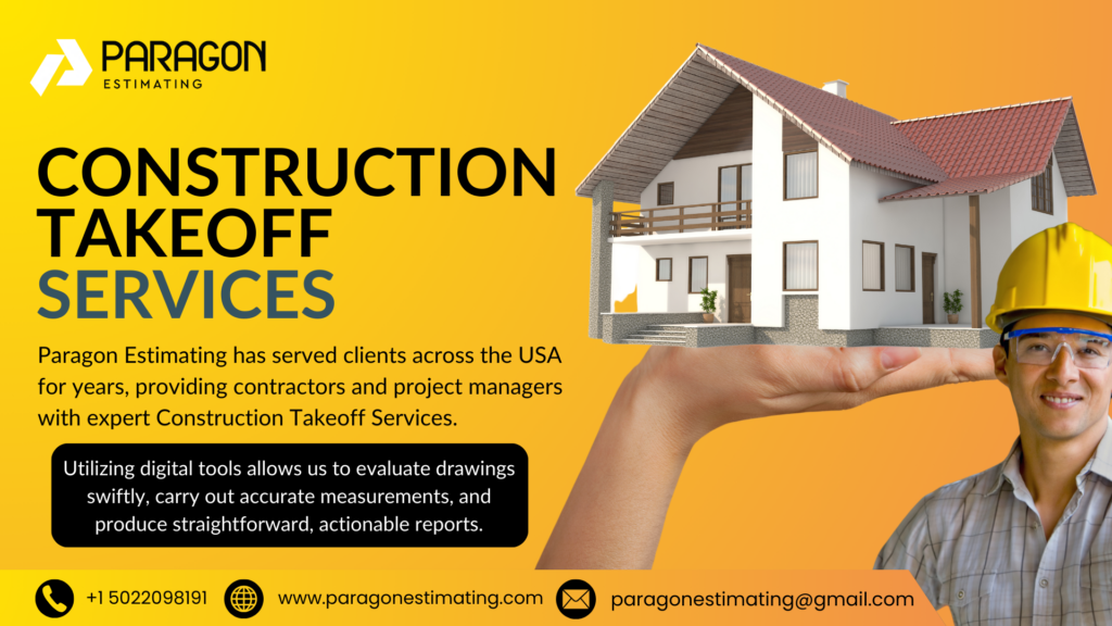 "Professional construction takeoff services for material and cost estimation"