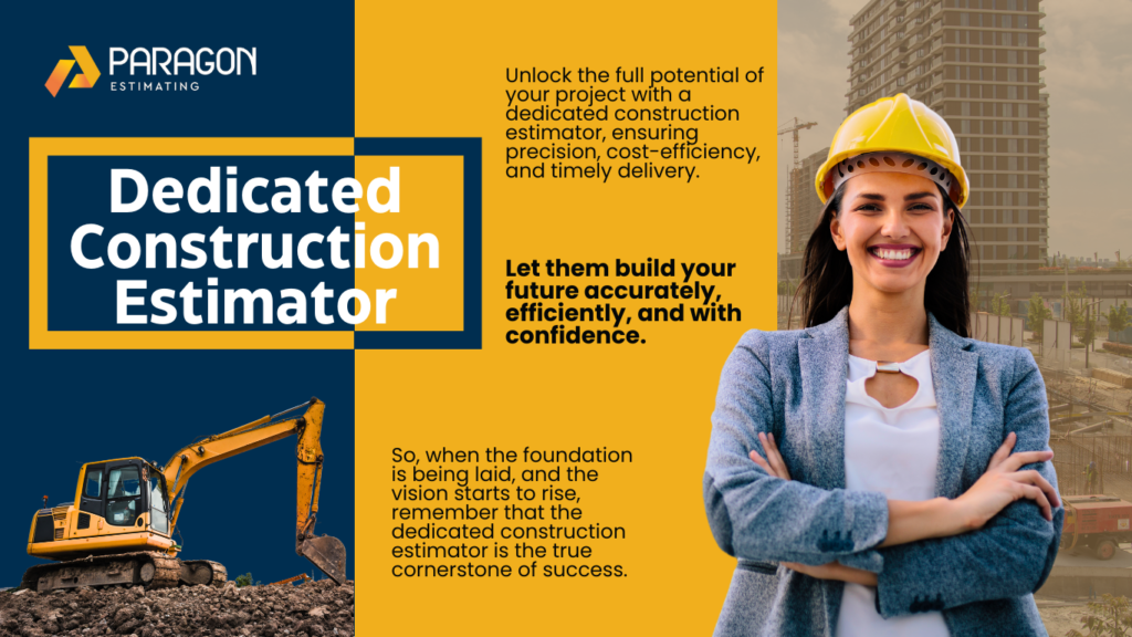 A professional dedicated construction estimator analyzing project plans and calculating accurate cost estimates for construction, ensuring project success and financial stability.