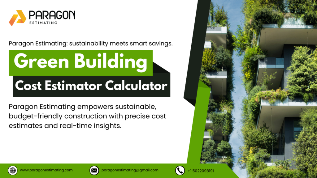 Green Building Cost Estimator quickly calculates eco-friendly building costs based on size, location, and sustainable features like solar panels, energy efficiency, and recycled materials. It provides a detailed cost breakdown and estimated ROI for energy savings.