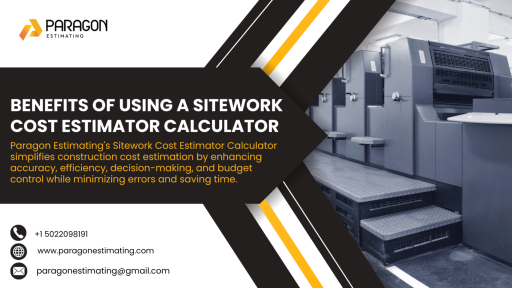 "Maximize project efficiency with the Sitework Cost Estimator Calculator by Paragon Estimating, offering precise cost estimations."