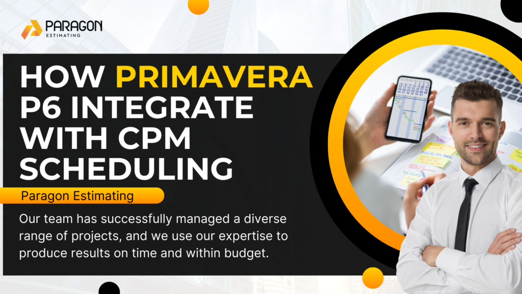 "How Primavera P6 integrates with CPM scheduling, showcasing project timelines, task dependencies, and critical path management features."







