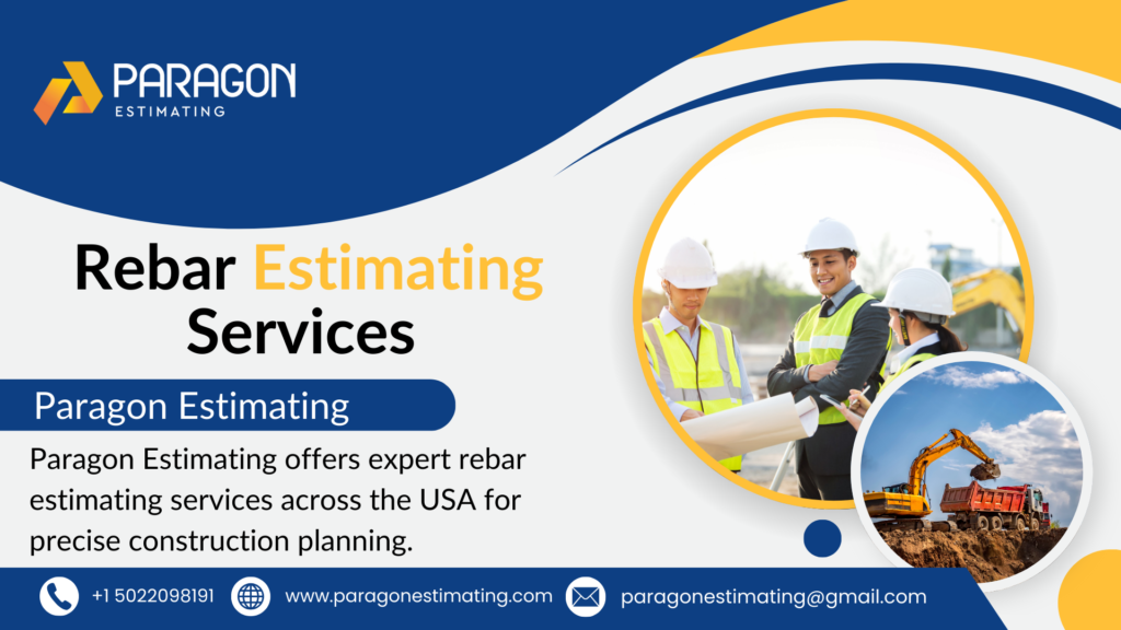 "Featured image showcasing Rebar Estimating Services by Paragon, highlighting accurate cost estimation for reinforced steel in construction projects."