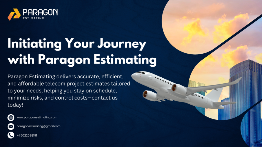 Visual representation of starting a successful project with Paragon Estimating, showcasing expert cost estimation, strategic planning, and accurate budgeting for construction and telecom projects.