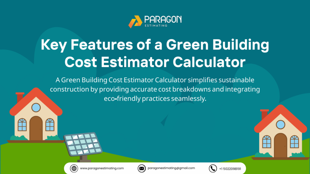 Green Building Cost Estimator helps estimate the total cost of a sustainable building project by factoring in size, location, eco-friendly features (like solar panels and rainwater systems), and energy performance standards. I