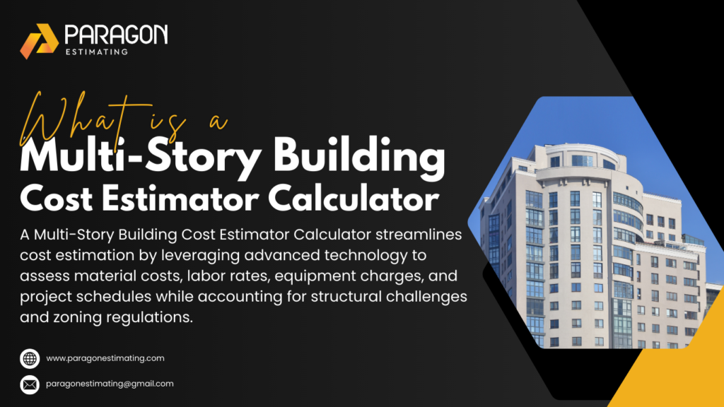 
"Multi-Story Building Cost Estimator Calculator for precise cost breakdown and budgeting in construction projects."