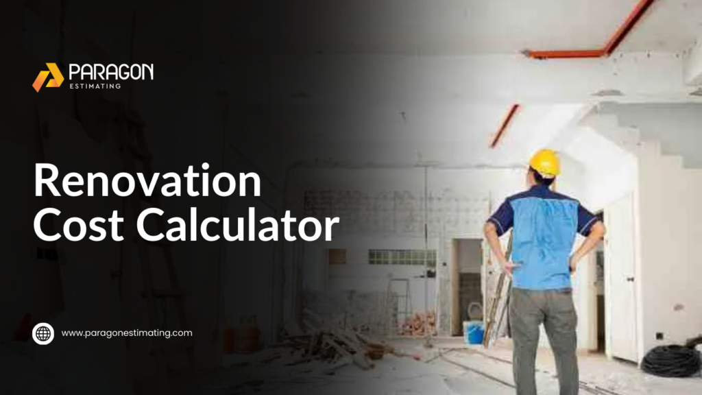 Renovation cost calculator displaying estimated costs by category such as labor, materials, and permits.