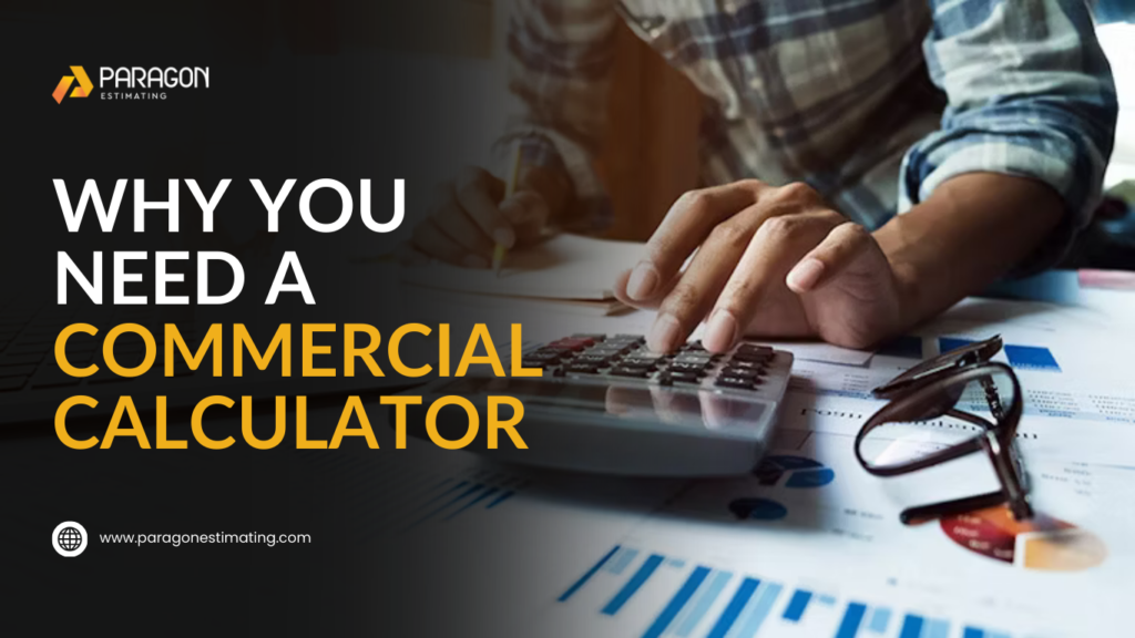 Illustration showing the benefits of using a commercial calculator for accurate business cost estimation and financial planning.