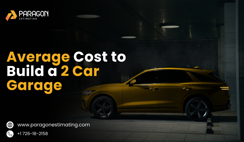 Chart showing cost to build a 2 car garage based on size and design.