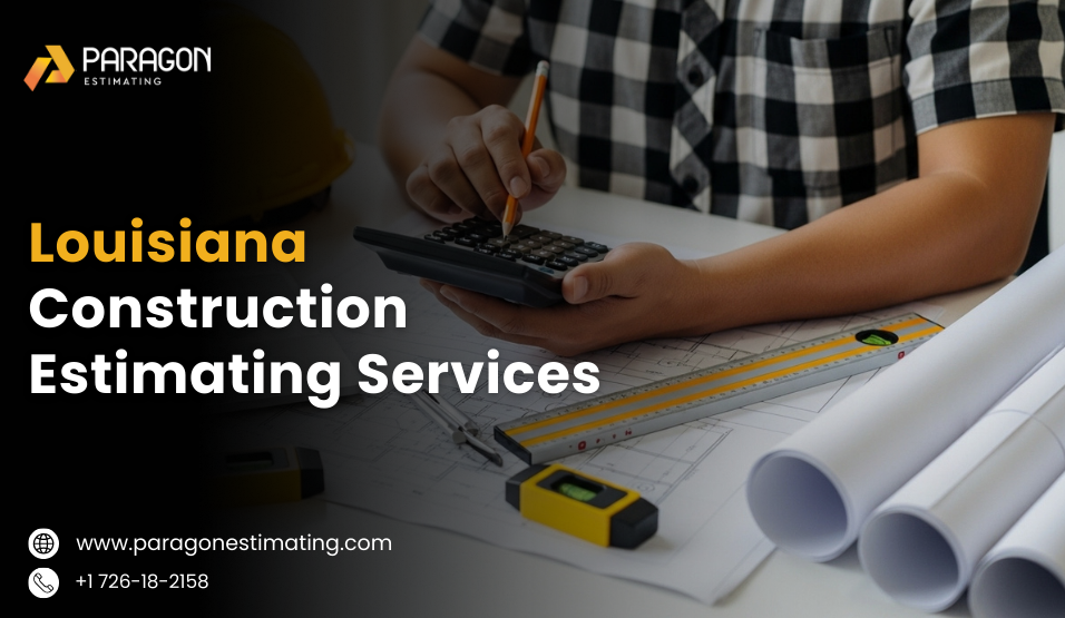 Louisiana construction estimating services team reviewing blueprints and preparing accurate cost estimates