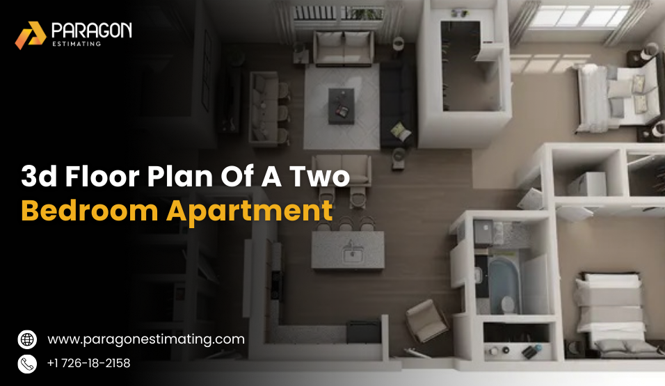 3d Floor Plan Of A Two Bedroom Apartment