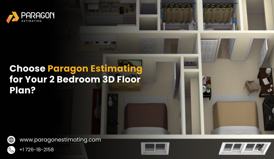 3d Floor Plan Of A Two Bedroom Apartment