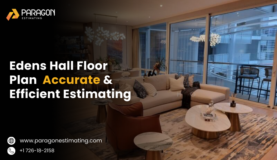 Edens Hall floor plan layout showing room dimensions and interior structure